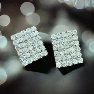 Louis Booth | Stunning Modernist Rhinestone Earrings